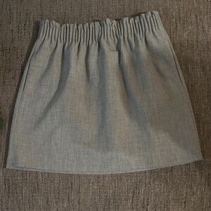 Women's Casual Elastic Waist Grey Mini Skirt